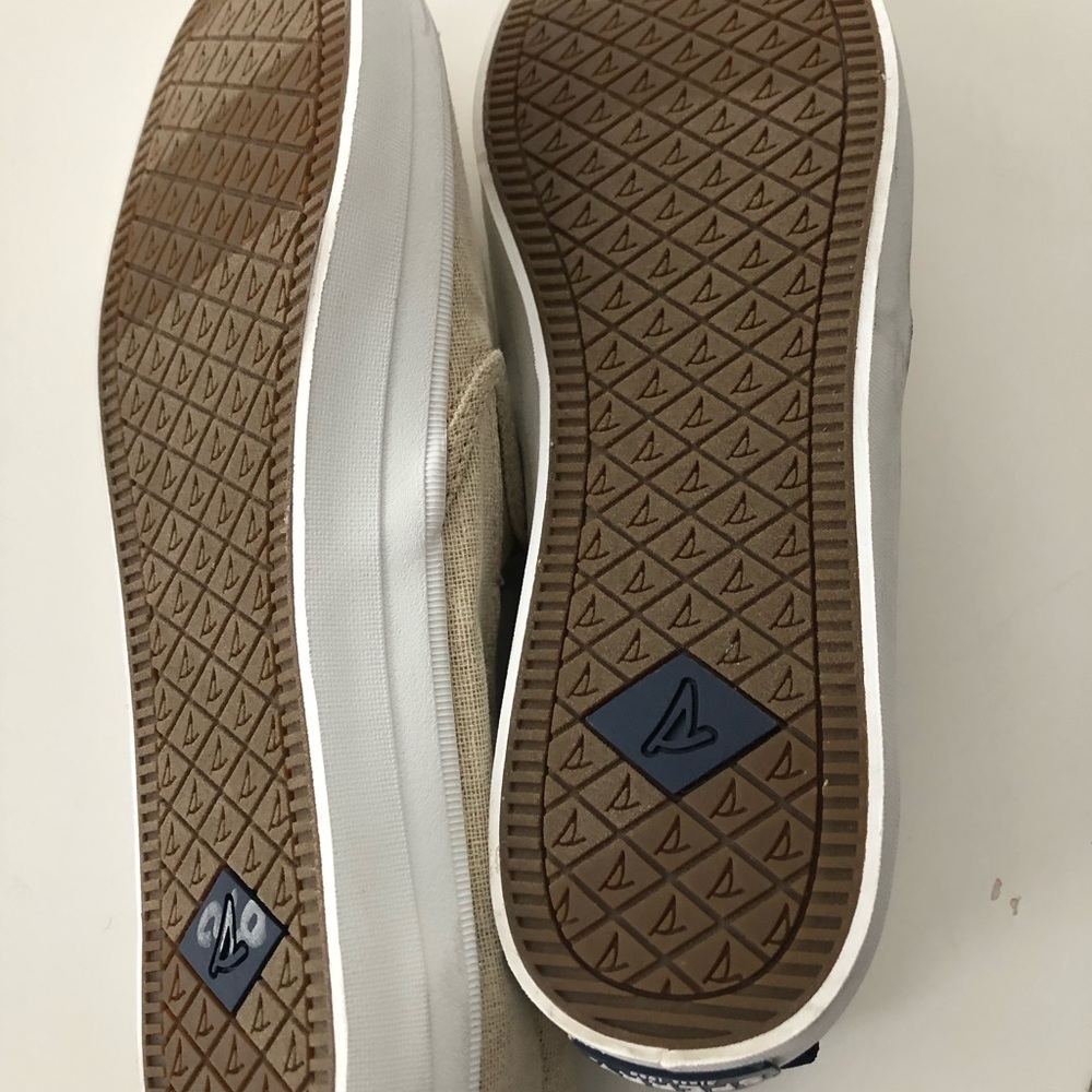 NWOT Sperry gold metallic slip on sneakers - Picture 3 of 6